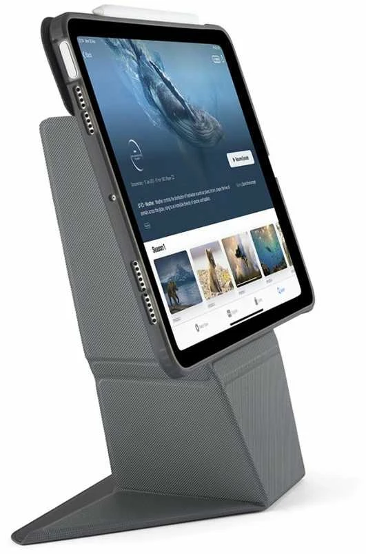 „Pipetto Origami No6“ dėklas su stovu, skirtas „iPad Air 11“ (2024) / „iPad Air 10.9“ (2022/2020) – juodas