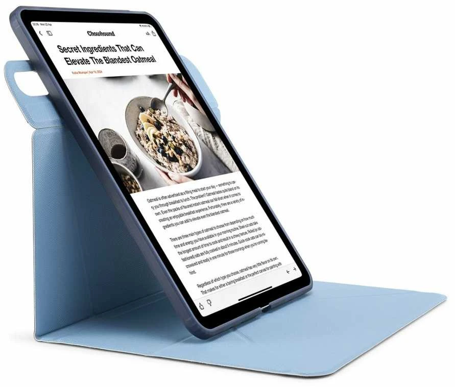 „Pipetto Origami No6“ dėklas su stovu, skirtas „iPad Air 11“ (2024) / „iPad Air 10.9“ (2022/2020) – tamsiai mėlynas