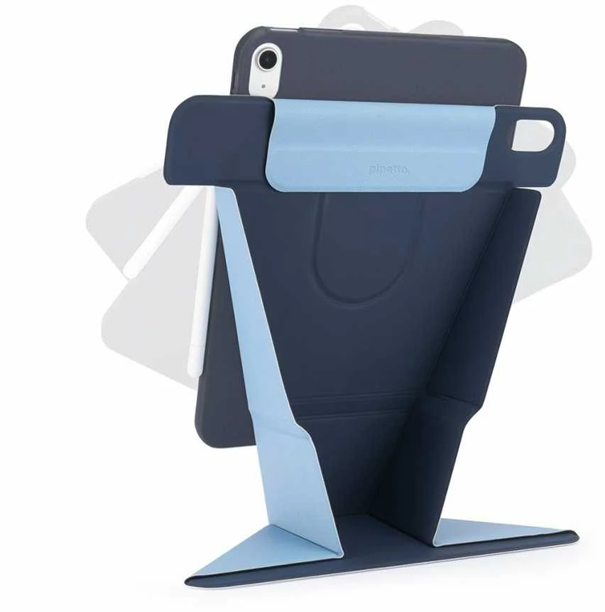 „Pipetto Origami No6“ dėklas su stovu, skirtas „iPad Air 11“ (2024) / „iPad Air 10.9“ (2022/2020) – tamsiai mėlynas