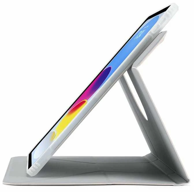 „Pipetto Origami No6“ dėklas su stovu, skirtas „iPad Air 11“ (2024) / „iPad Air 10.9“ (2022/2020) – metalinės rožinės spalvos