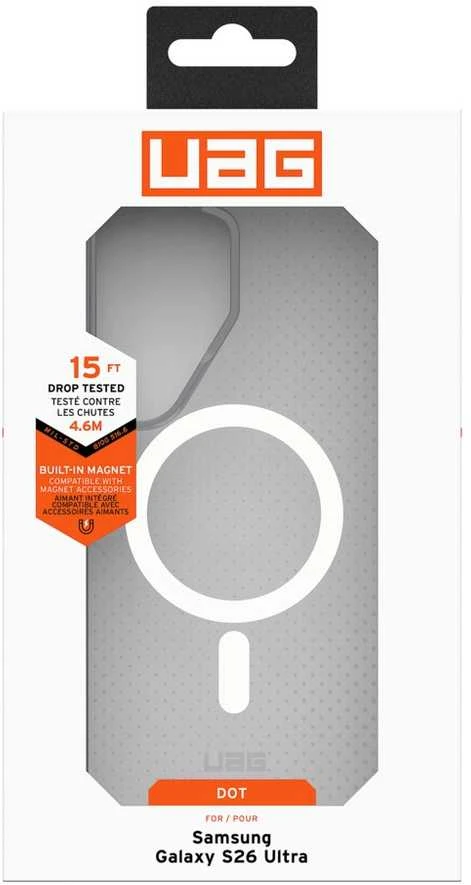 Dėklas Urban Armor Gear UAG Dot, True Clear Ice/Ash - Samsung Galaxy S26 Ultra