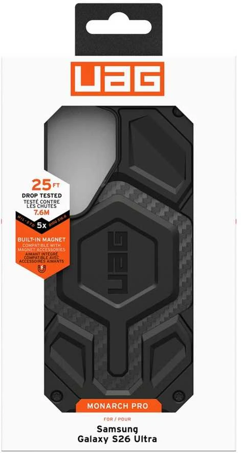Carruzzo „Urban Armor Gear UAG Monarch Pro“ – anglies pluošto dėklas, skirtas „Samsung Galaxy S26 Ultra“