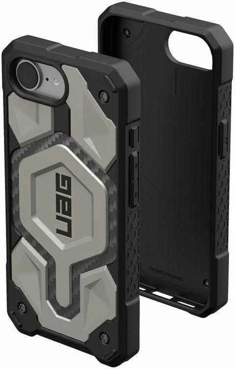 UAG Urban Armor Gear dėklas MONARCH PRO suderinamas su MagSafe, skirtas IPHONE 16e titanium