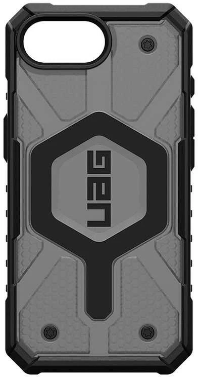 Urban Armor Gear UAG Pathfinder Skaidrus MagSafe iPhone 16e dėklas – pilka/juoda