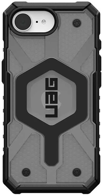 Urban Armor Gear UAG Pathfinder Skaidrus MagSafe iPhone 16e dėklas – pilka/juoda
