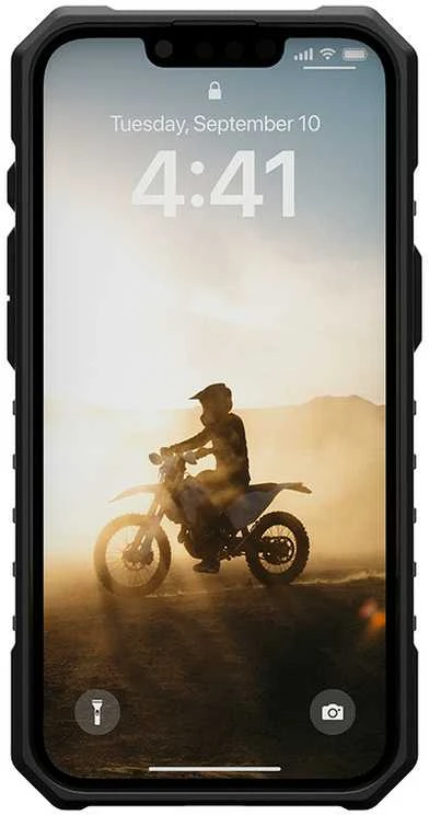 Urban Armor Gear UAG Pathfinder Skaidrus MagSafe iPhone 16e dėklas – pilka/juoda