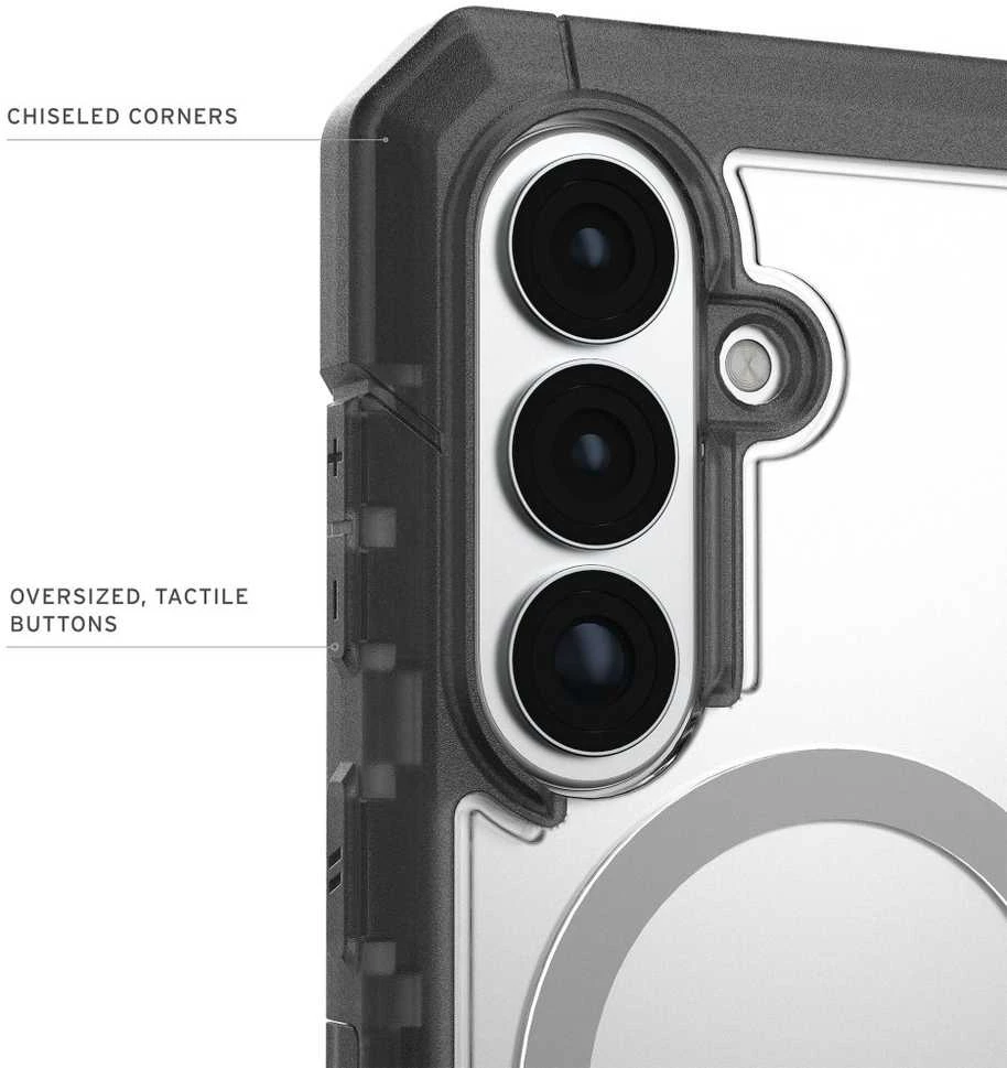 Dėklas „Urban Armor Gear“ UAG Trooper, skaidrus/peleninis – „Samsung Galaxy S26“