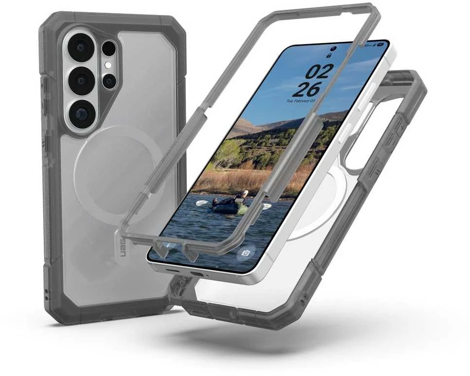 Dėklas Urban Armor Gear UAG Trooper, skaidrus/pelenų spalvos – Samsung Galaxy S26 Ultra