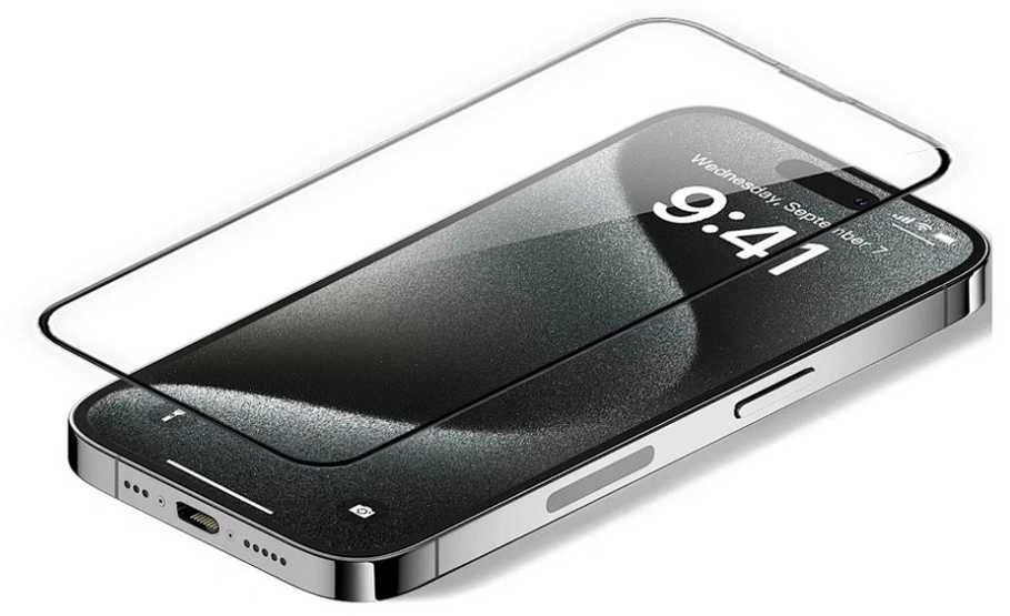Usorteret „WiWU“ safyro spalvos grūdintas stiklas, skirtas „iPhone 16 Plus“
