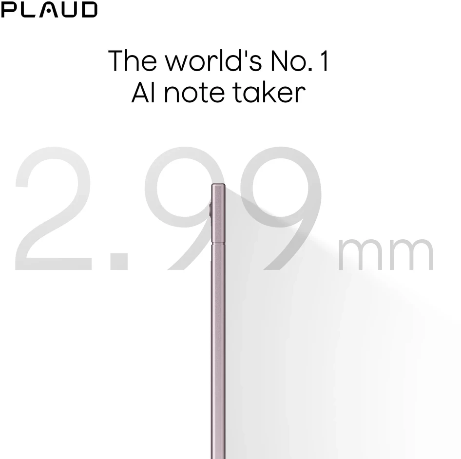 Plaud Note - Starlight | Dirbtinio Intelekto diktofonas su transkripcija