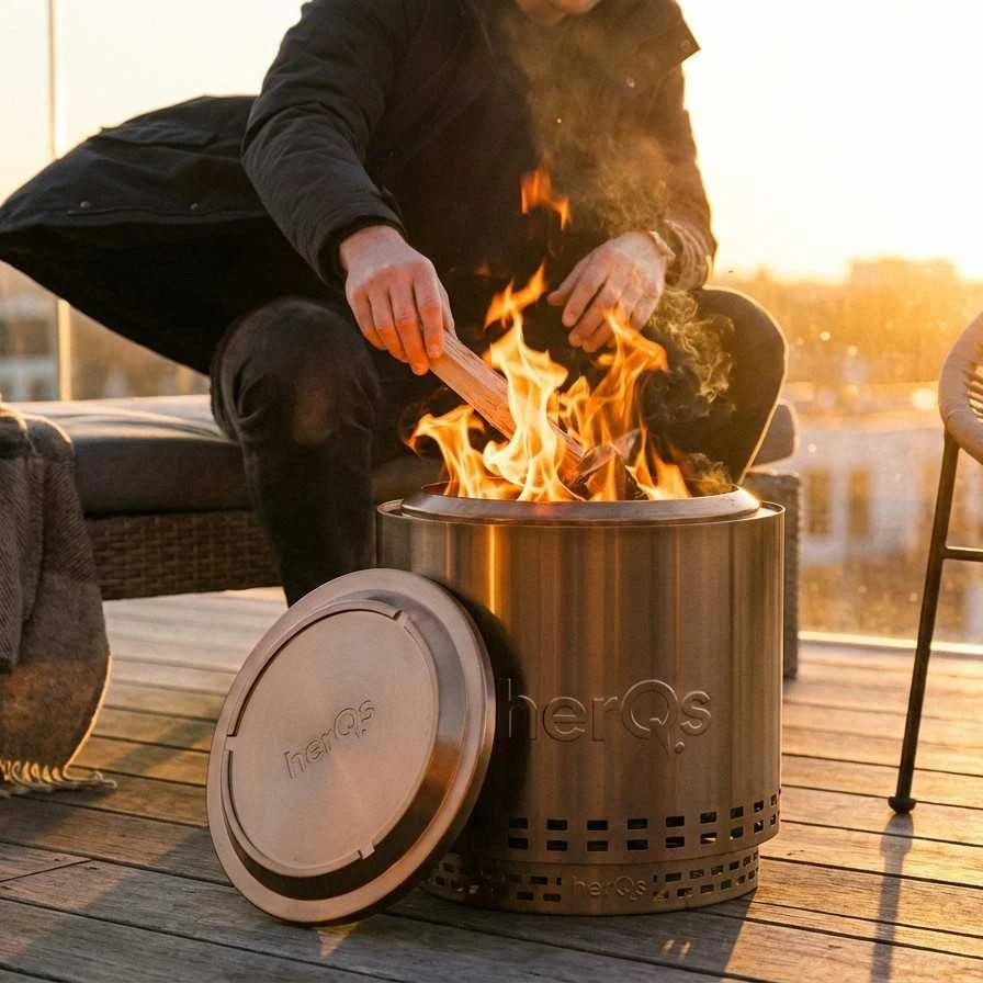 HerQs Blaze laužavietė su dangčiu