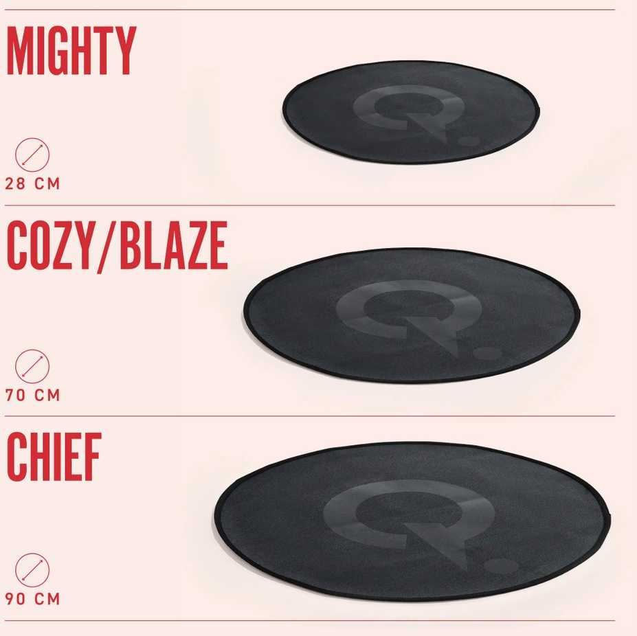 herQs „Cozy & Blaze“ šildomasis kilimėlis