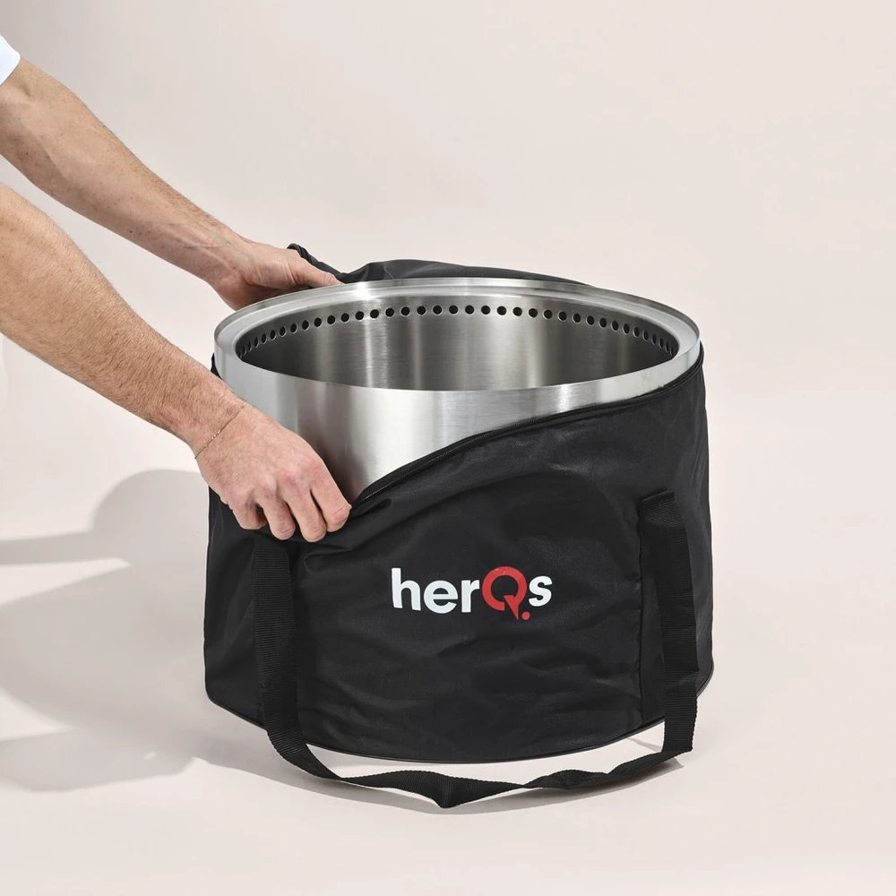 herQs Smokeless FirePit - Blaze - Sidabrinis