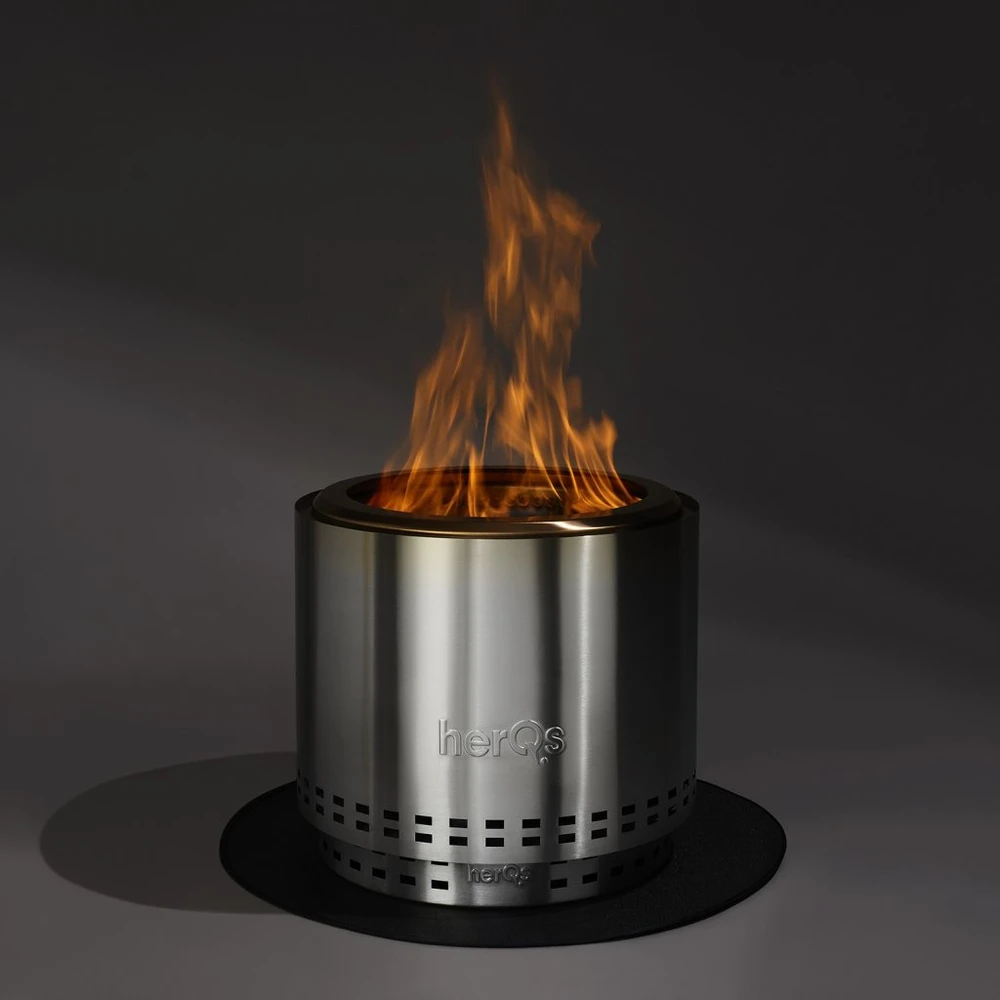 herQs Smokeless FirePit - Blaze - Sidabrinis