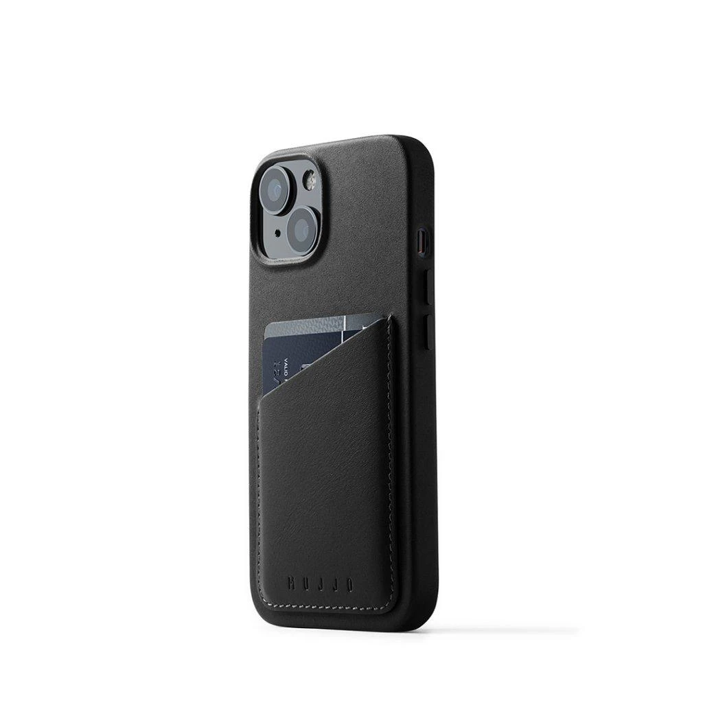 „Mujjo“ odinis piniginės dėklas, skirtas iPhone 14 – rudas