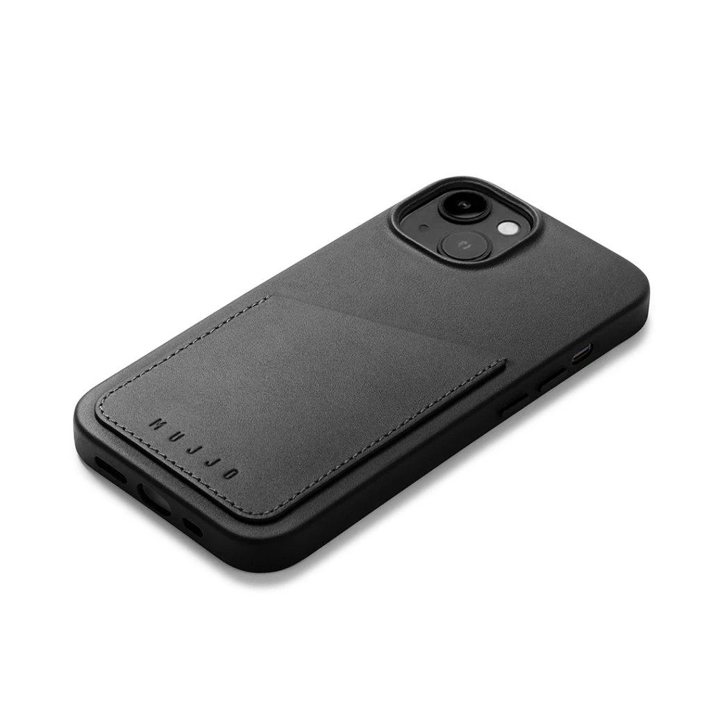 „Mujjo“ odinis piniginės dėklas, skirtas iPhone 14 – rudas