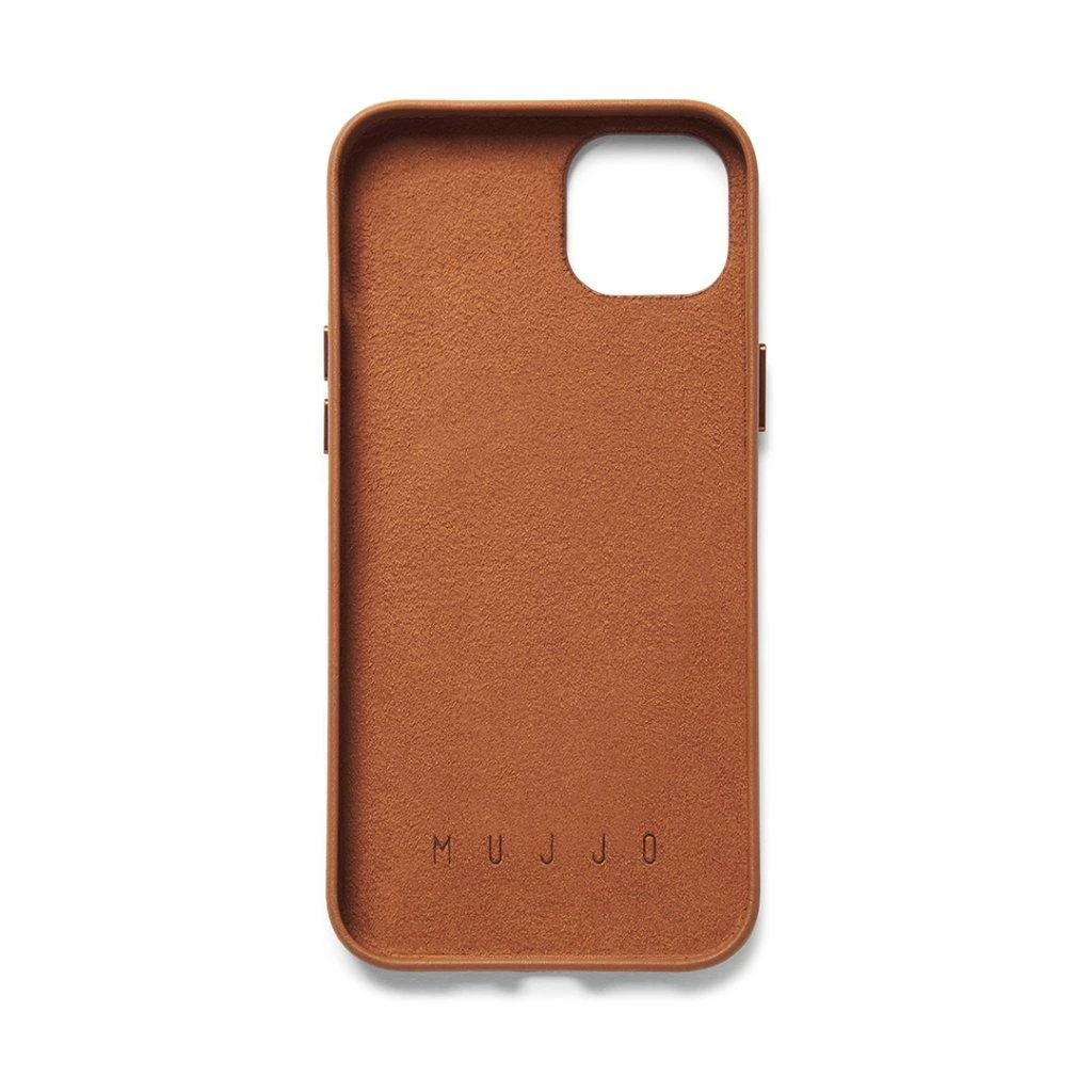 „Mujjo“ odinis piniginės formos dėklas, skirtas „iPhone 15 Plus“ ir „14 Plus“ – Juodas