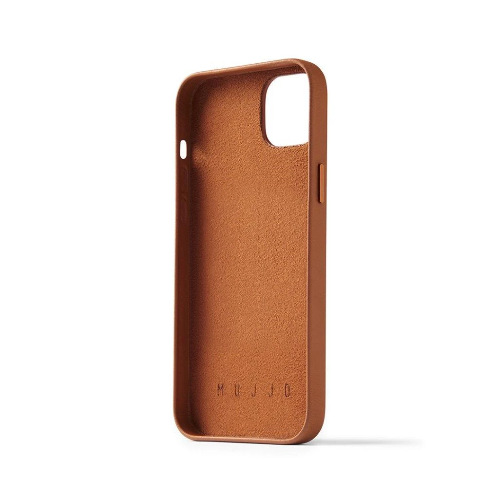 „Mujjo“ odinis piniginės formos dėklas, skirtas „iPhone 15 Plus“ ir „14 Plus“ – Juodas