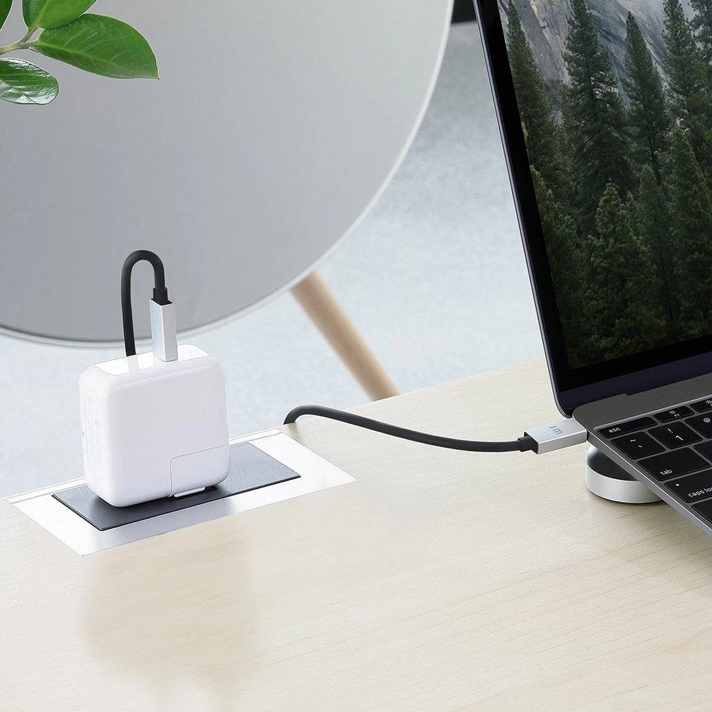 „Just Mobile AluCable“ USB-C į USB-C laidas, 2 m – Sidabrinis
