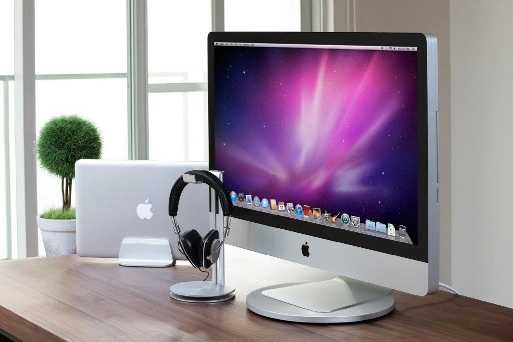 Valiklis Just Mobile AluDisc -kääntyvä alusta iMac tietokoneelle