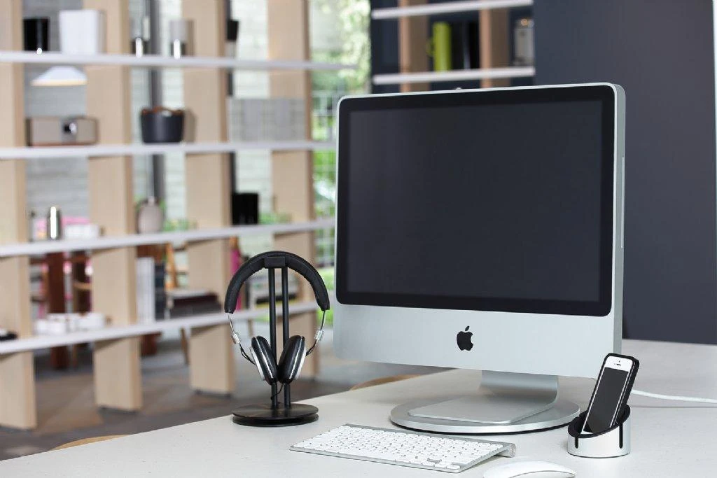 Valiklis Just Mobile AluDisc -kääntyvä alusta iMac tietokoneelle