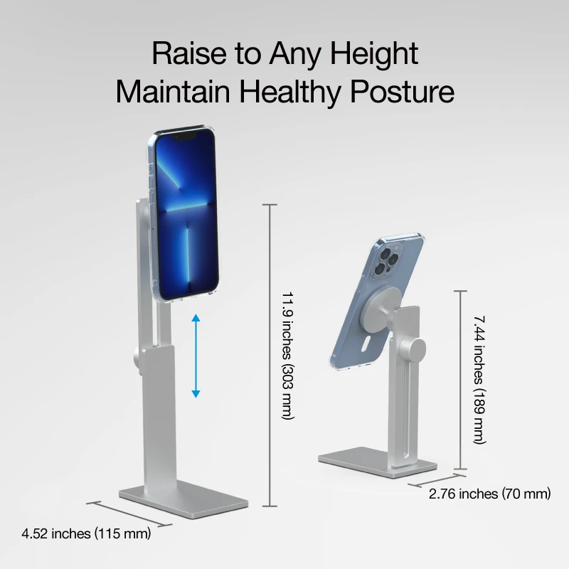 Just Mobile AluDisc? Pro iPhone Stand (MagSafe Version) - Sidabrinis