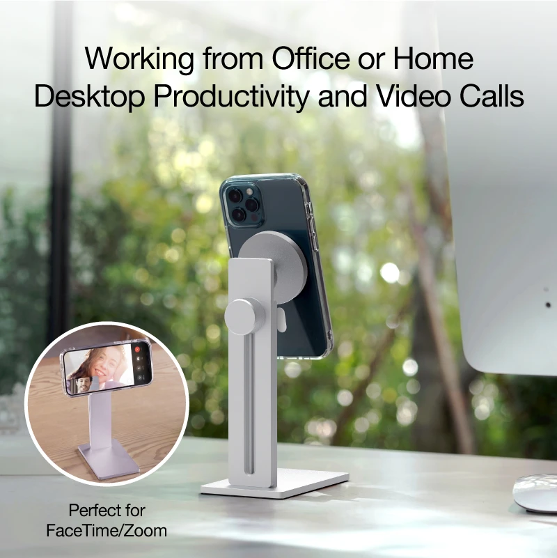 Just Mobile AluDisc? Pro iPhone Stand (MagSafe Version) - Sidabrinis