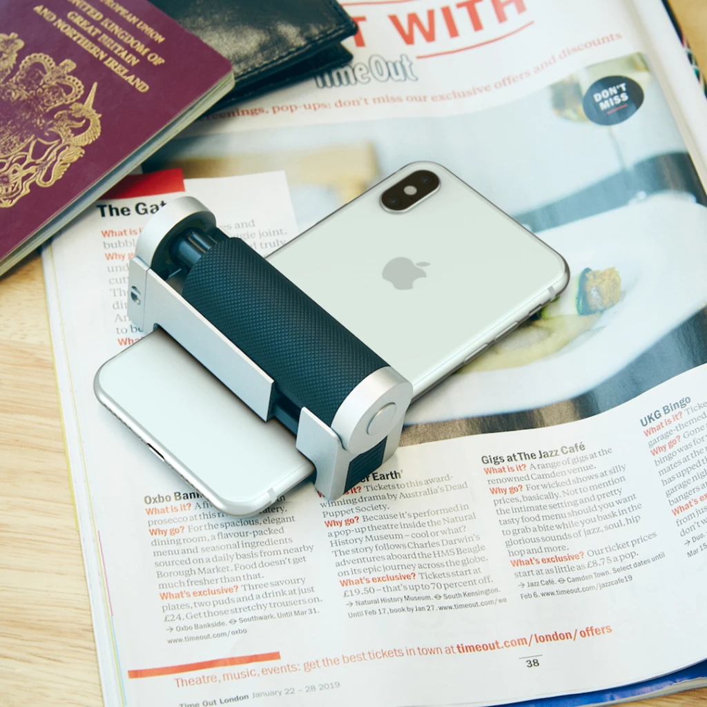 Just Mobile Shutter Grip 2 - Sidabrinis