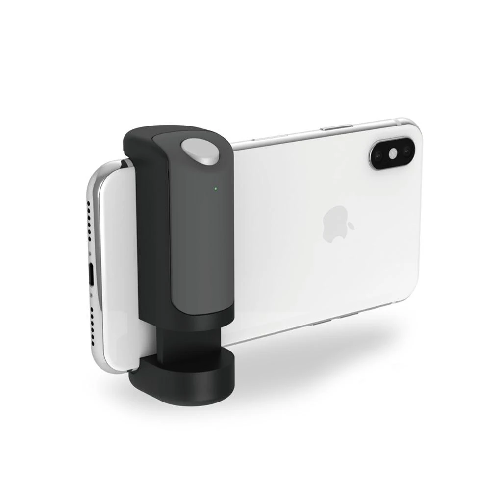 Dėklas „Just Mobile ShutterGrip“ nuotraukų laikiklis su „Bluetooth“ užrakto atleidimu, skirtas „iOS“ / „Android“ (auksinis)