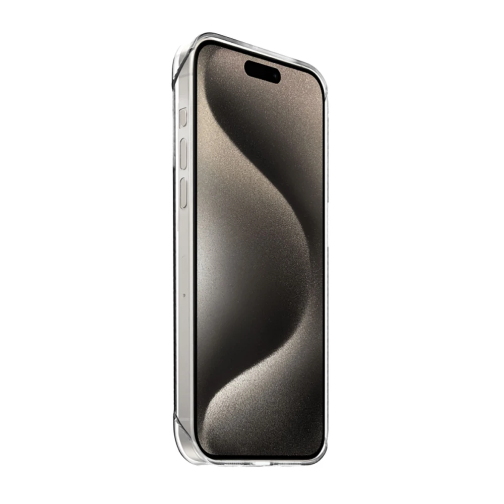 Dėklas Just Mobile Tik mobilusis TENC? [Slim Fit], skirtas iPhone 15 Pro Max – Crystal