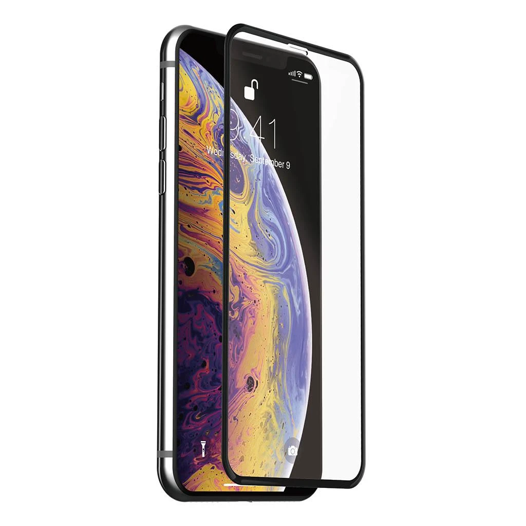 Just Mobile Xkin Apsauginis stiklas Screen Protector skirtas iPhone Xs Max (Transparent/Juodas)