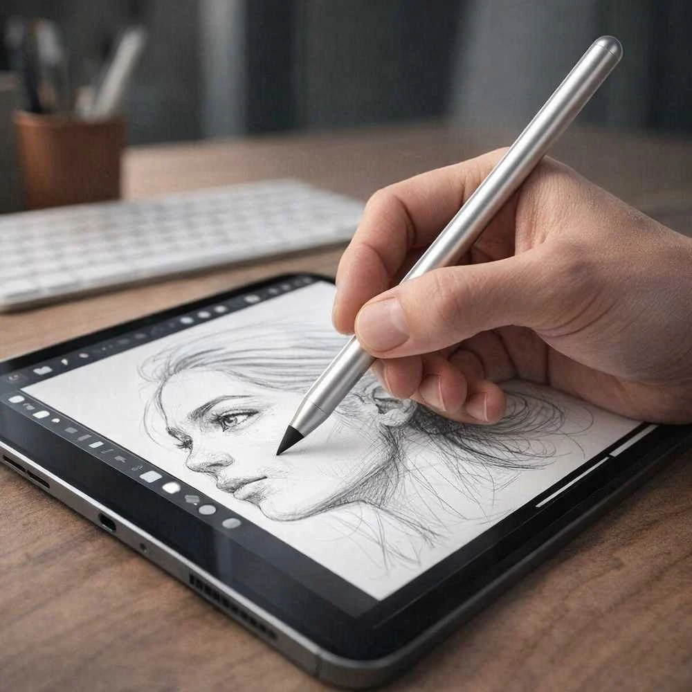 Just Mobile Tiesiog mobilusis rašiklis, skirtas iPad – sidabrinis