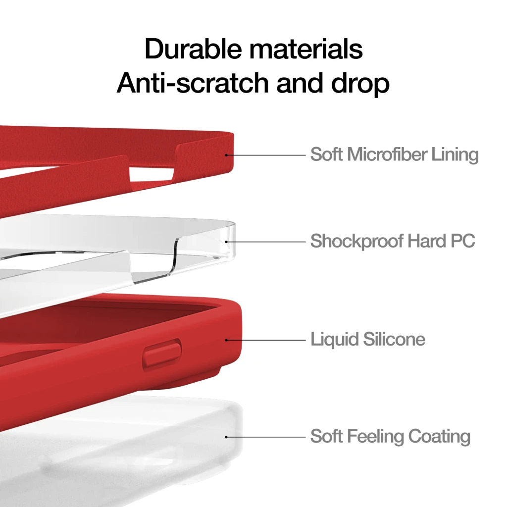 Just Mobile TENC Silikoninis dėklas for iPhone 14 (also fits iPhone 13 base modelis) - Coral