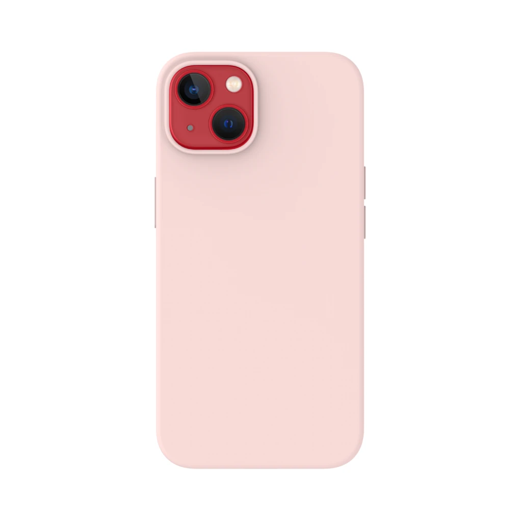 Just Mobile TENC silikoninis dėklas, skirtas „iPhone 14“ (taip pat tinka „iPhone 13“ baziniam modeliui) – rožinis