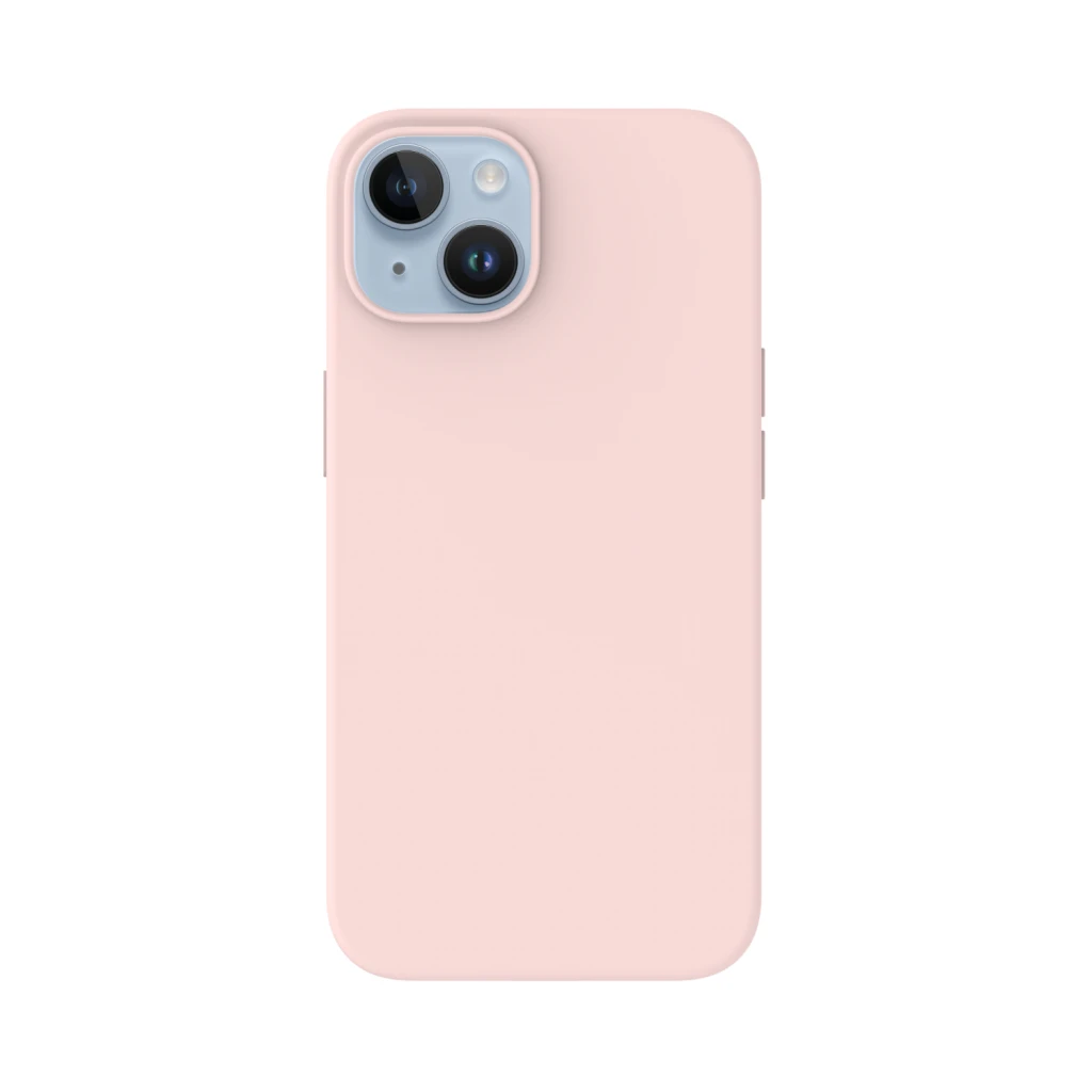 Just Mobile TENC silikoninis dėklas, skirtas „iPhone 14“ (taip pat tinka „iPhone 13“ baziniam modeliui) – rožinis
