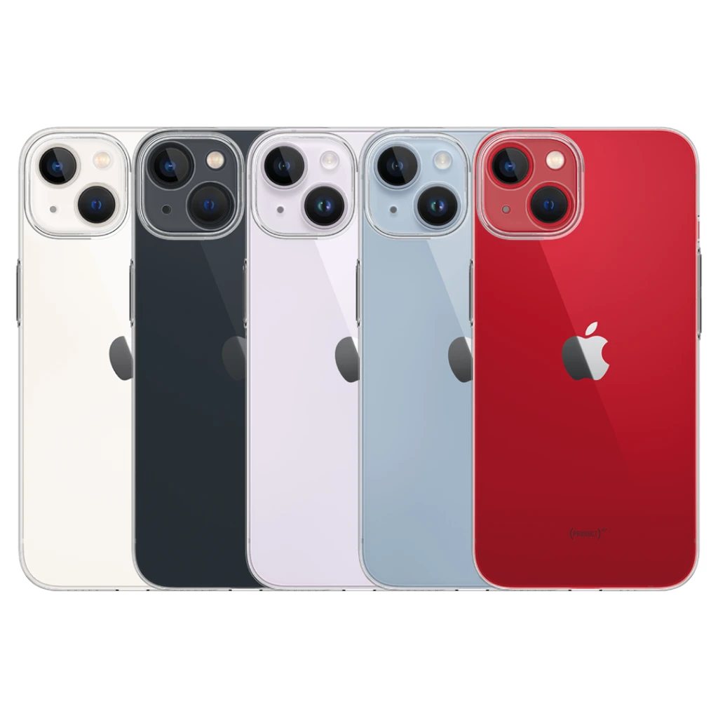 Dėklas „Just Mobile TENC Slim“, skirtukai „iPhone 14 Plus“ – „Crystal Clear“