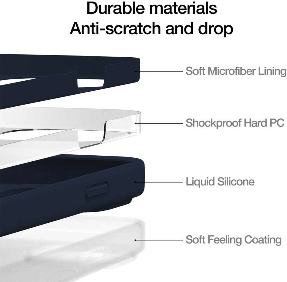 Just Mobile TENC Silikoninis dėklas with MagSafe for iPhone 14 Pro - Navy mėlynas