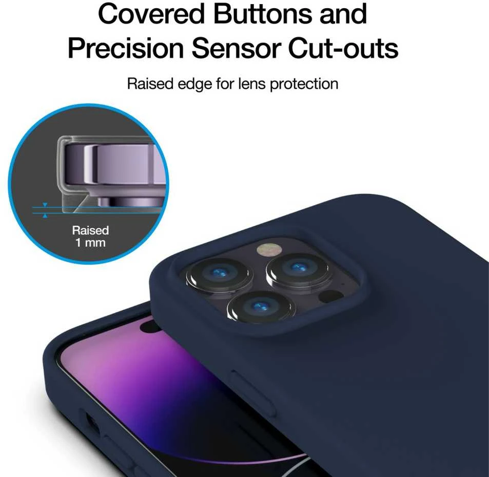 Just Mobile TENC Silikoninis dėklas with MagSafe for iPhone 14 Pro - Navy mėlynas