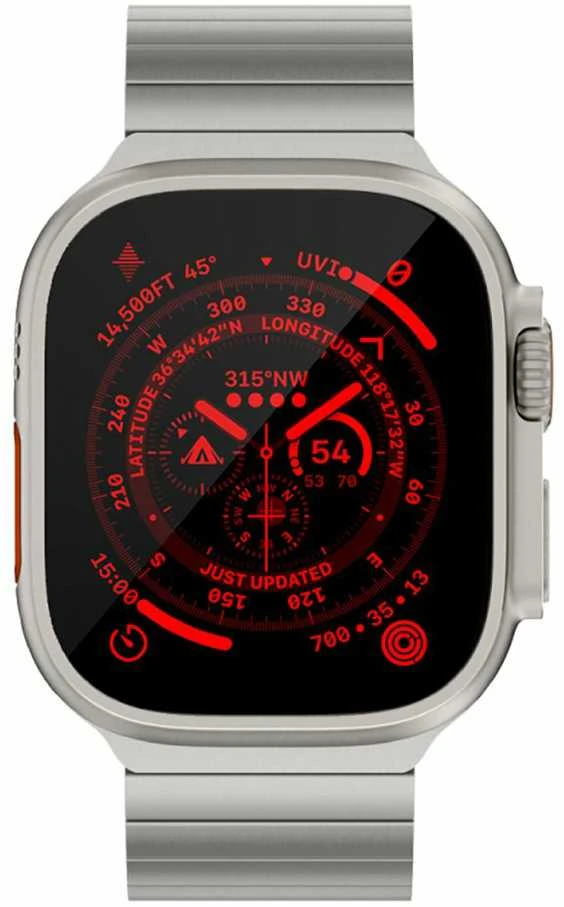 „Just Mobile“ titano spalvos laikrodžio dirželis, skirtas „Apple Watch Ultra“ (1 ir 2), su DLC danga – Pilkas