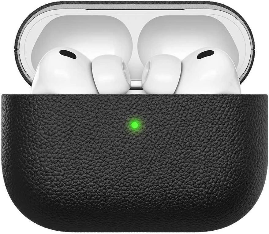 KeyBudz Artisan Series Leather dėklas skirtas AirPods Pro 3 - Juodas