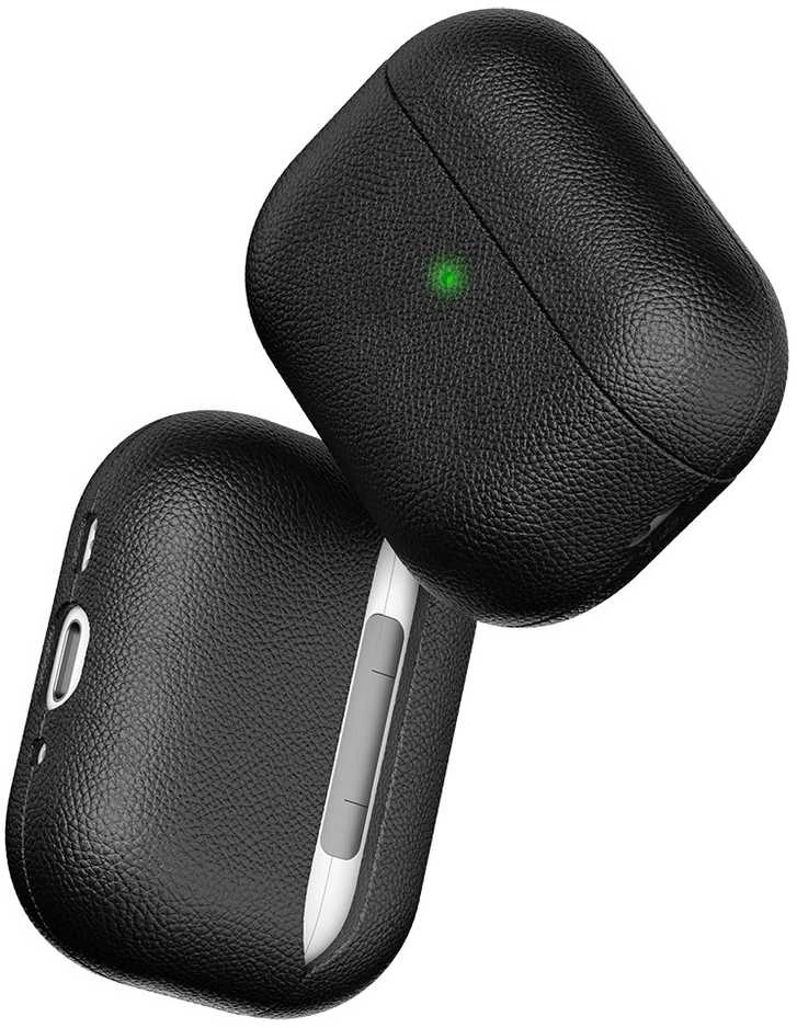 KeyBudz Artisan Series Leather dėklas skirtas AirPods Pro 3 - Juodas