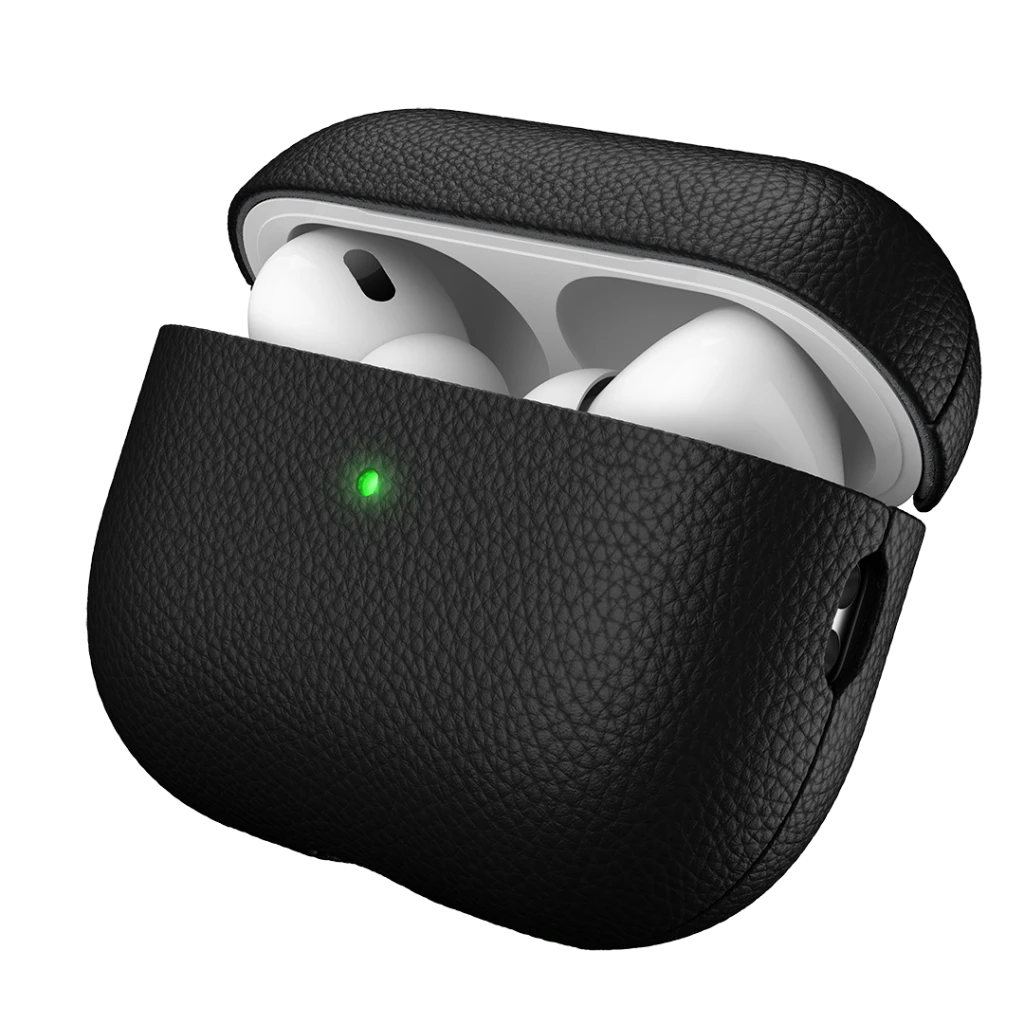KeyBudz Artisan Series Leather dėklas skirtas AirPods Pro 2 - Juodas