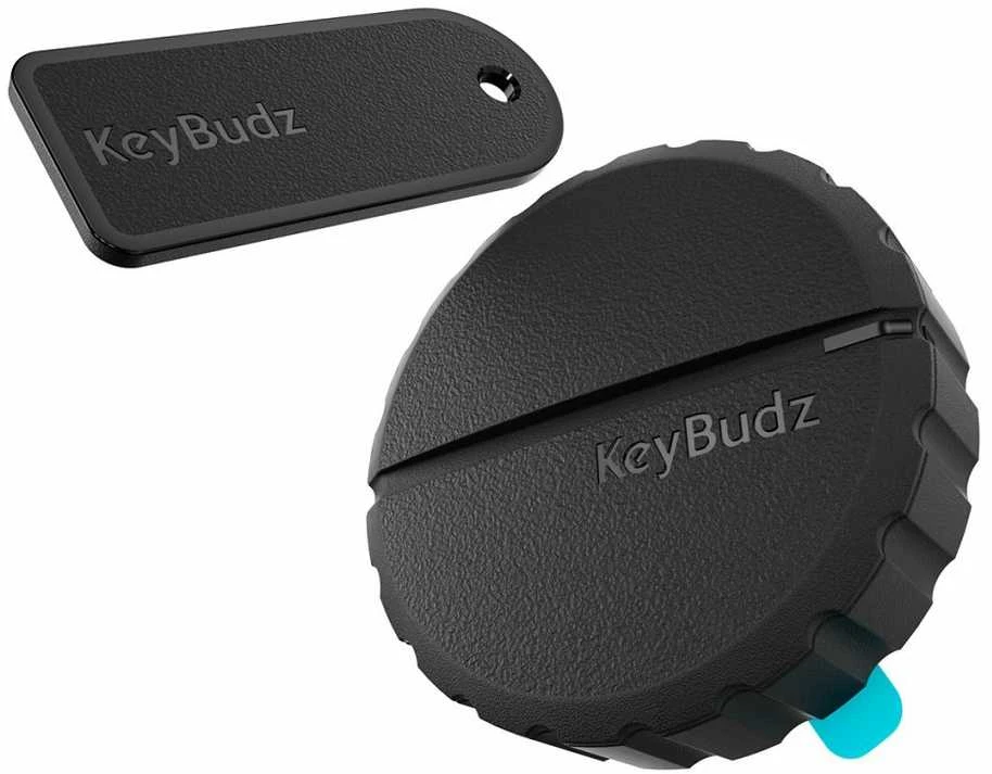 „KeyBudz“ slapti laikikliai – 4 vnt. pakuotė, skirti „AirTag“ – juodi