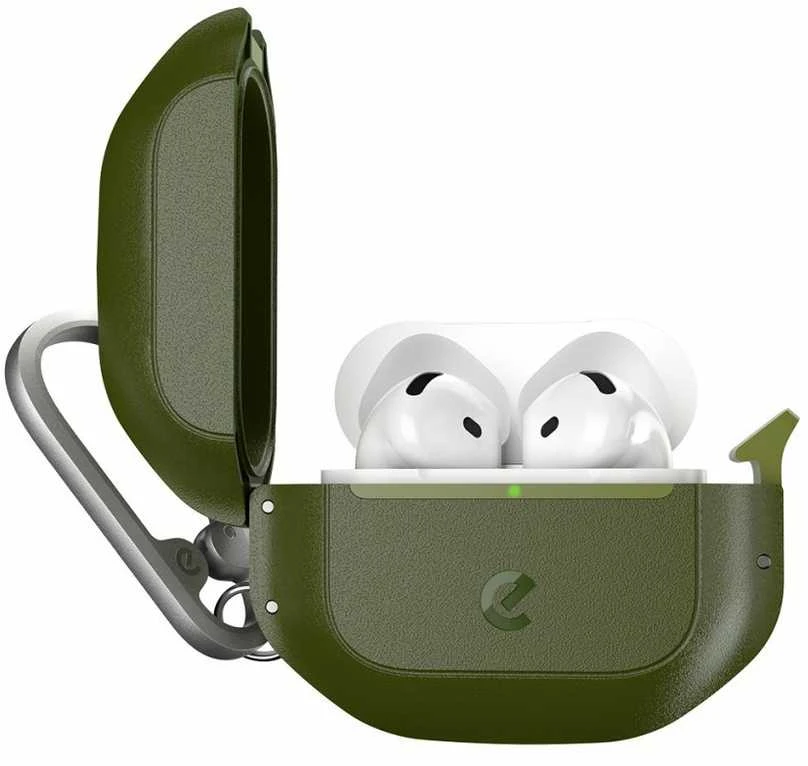 CULTURE „KeyBudz ElementProof“ serijos dėklas, skirtas „AirPods“ 4-osios kartos ausinėms – miško žalias