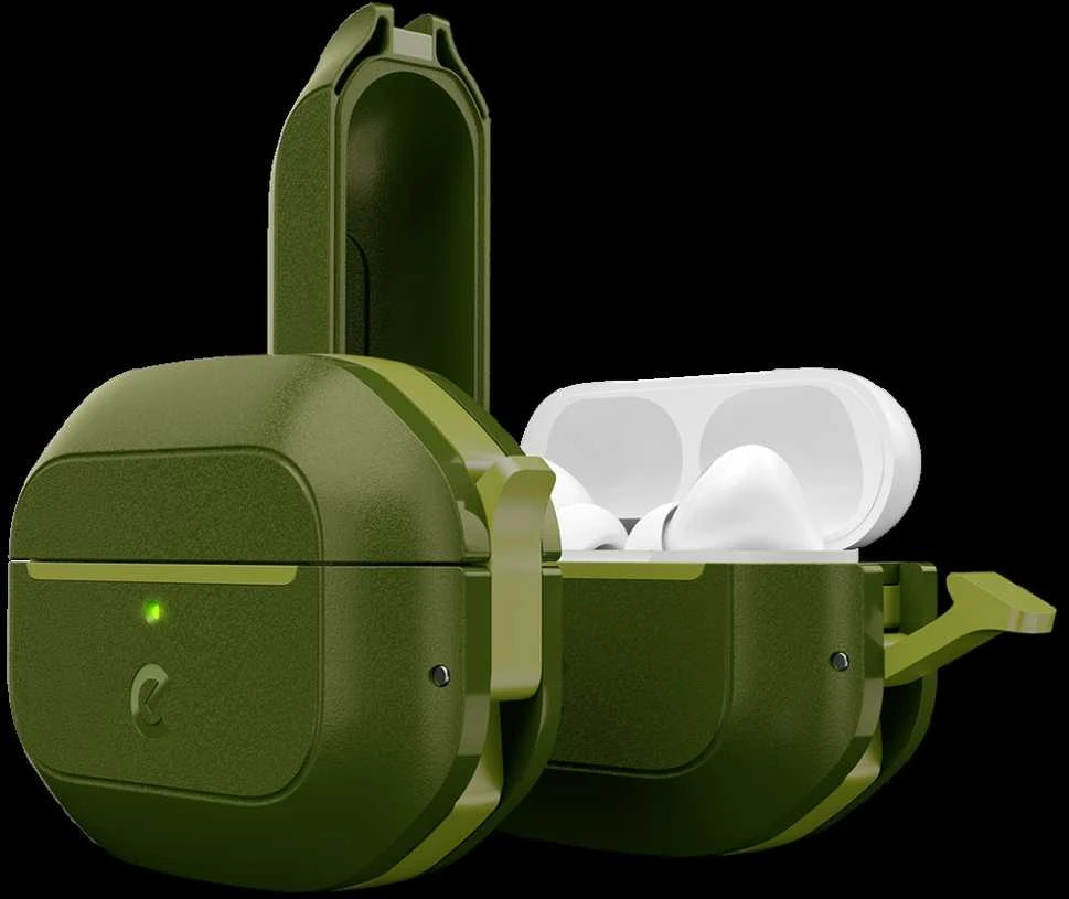 „KeyBudz Element“ serijos ausinės, skirtos „AirPods Pro 2“ – miško žalios