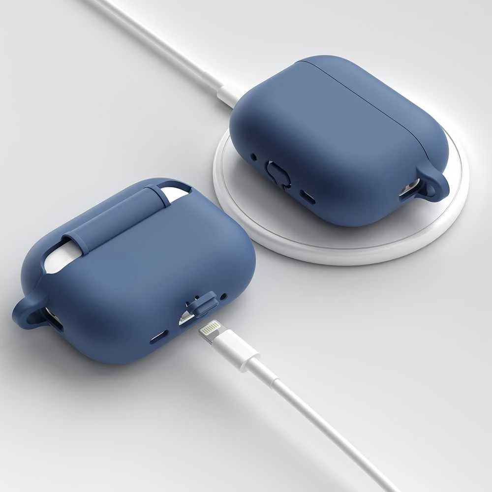 „Class and Culture LLC“ „KeyBudz“ silikoninis apsauginis dėklas, skirtas „AirPods Pro 3“ (kobalto mėlynumo)