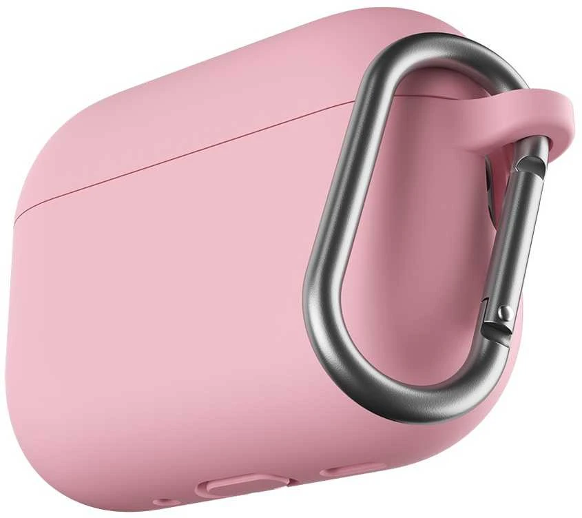 KeyBudz dėklas AirPods Pro su rožiniu silikoniniu paviršiumi