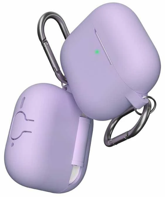 „Class and Culture LLC“ „KeyBudz Elevate“ raktų pakabukas – silikoninis apsauginis dėklas, skirtas 4-osios kartos „AirPods“ ausinėms (levandų spalvos)