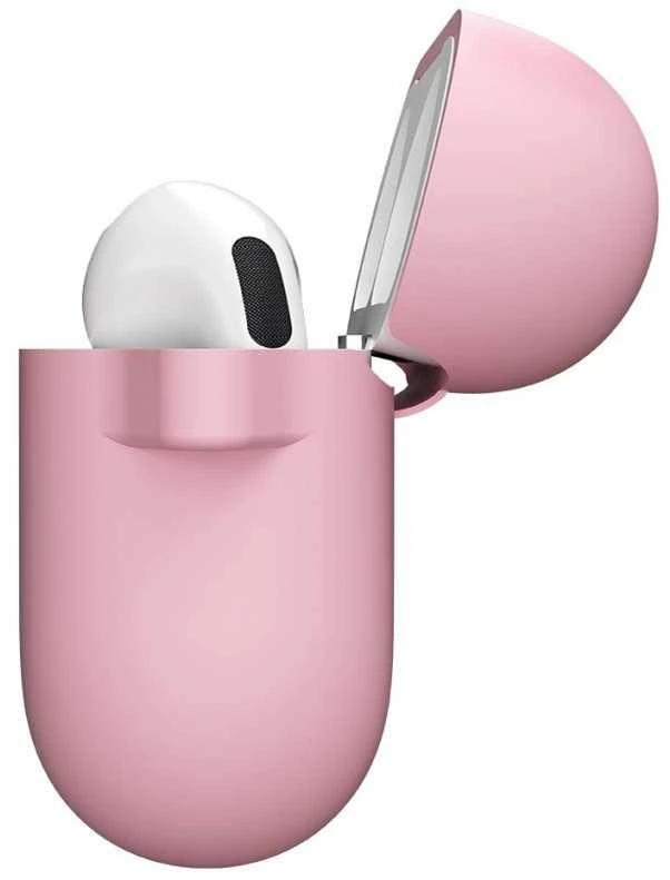 „Class and Culture LLC“ „KeyBudz Elevate“ raktų pakabukas – silikoninis apsauginis dėklas, skirtas 4-osios kartos „AirPods“ ausinėms (rausvai rožinės spalvos)