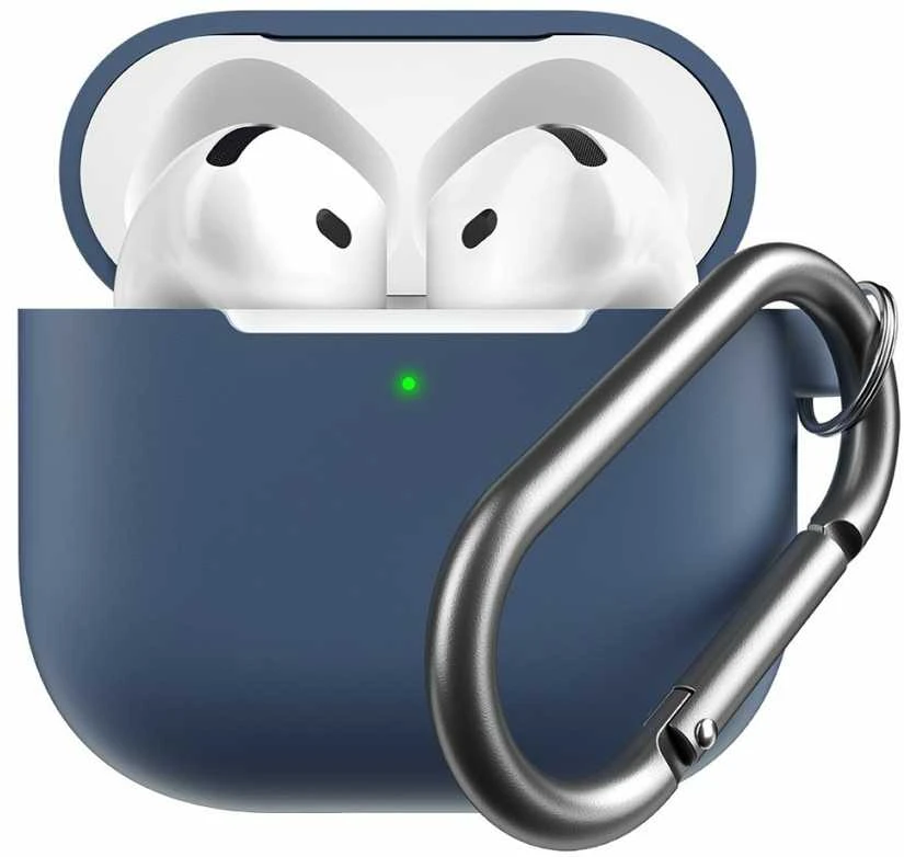 „Class and Culture LLC KeyBudz Elevate Keychain“ – silikoninis apsauginis dėklas, skirtas 4-osios kartos „AirPods“ ausinėms (kobalto mėlynas)